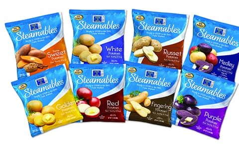 The expanded collection of Side Delights Steamables brought to you by the Fresh Solutions Network, with at the right top the new addition: Steamables Medley Potatoes The expanded collection of Side Delights Steamables brought to you by the Fresh Solutions Network, with at the right top the new addition: Steamables Medley Potatoes