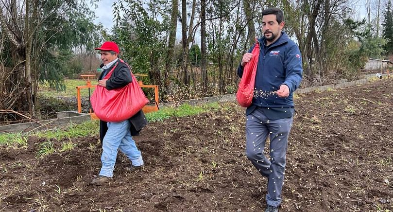 Pequeños agricultores en Chile.