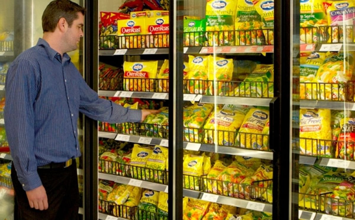 Simplot Australia products on freezer shelf Simplot Australia products on freezer shelf