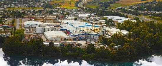 Aerial view of Simplot's French Fry Plant in Ulverstone, Tasmania Aerial view of Simplot's French Fry Plant in Ulverstone, Tasmania