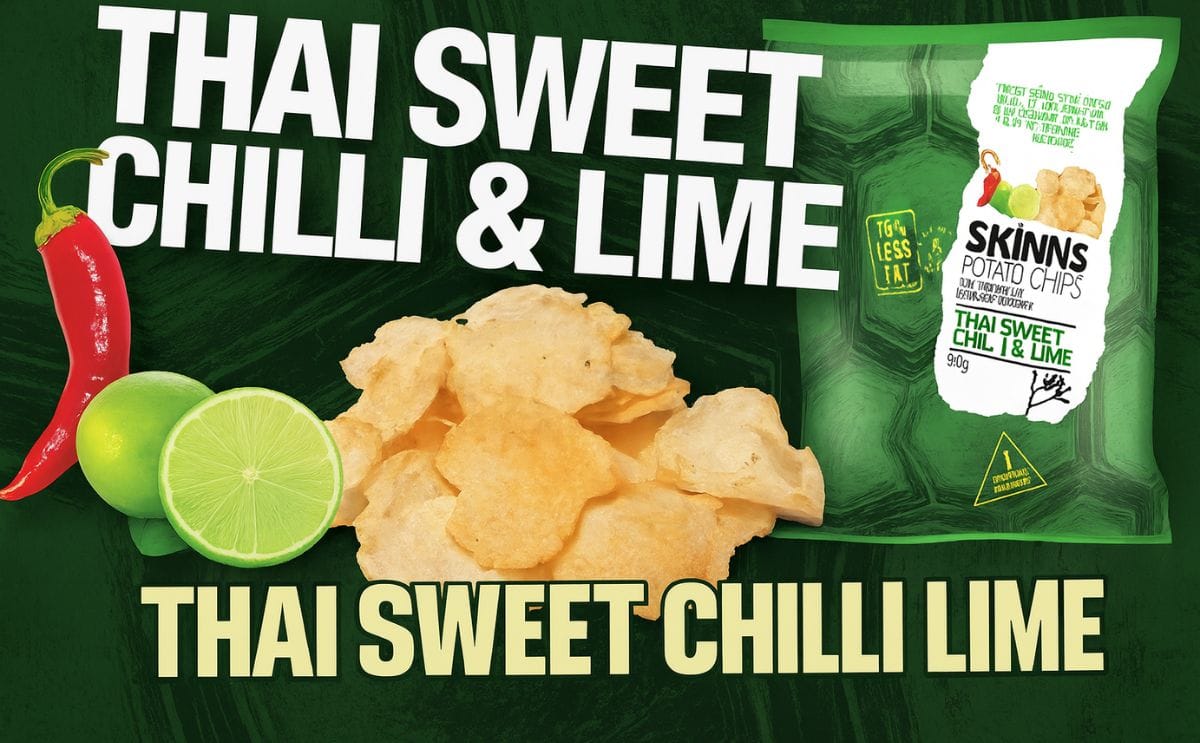 Skinns (75 % less fat than regular chips) Skinns (75 % less fat than regular chips)