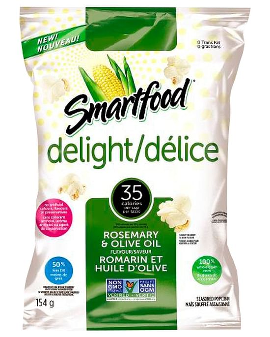 Smartfood Delight Rosemary and Olive Oil Popcorn (Canadian version shown)