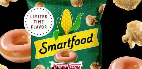 Smartfood® Popcorn And Krispy Kreme® Unveil Iconic Flavor Mashup With Smartfood® Original Glazed Doughnut.
