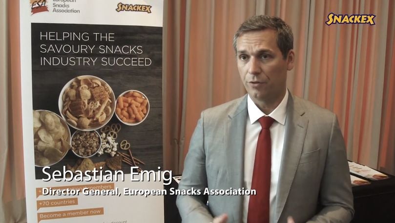 Sebastian Emig, Director General, European Snacks Association explains what you can expect in Barcelona at Snackex 2019 Sebastian Emig, Director General, European Snacks Association explains what you can expect in Barcelona at Snackex 2019