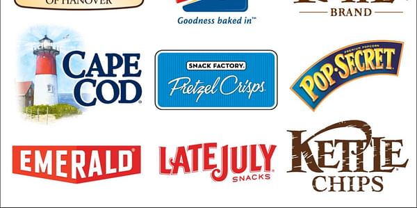 Snyder's - Lance core brands: Snyder's of Hanover, Lance, Kettle Brand (United States), Cape Cod, Snack Factory Pretzel Crisps, Pop Secret, Emerald, Late July and KETTLE Chips (United Kingdom)