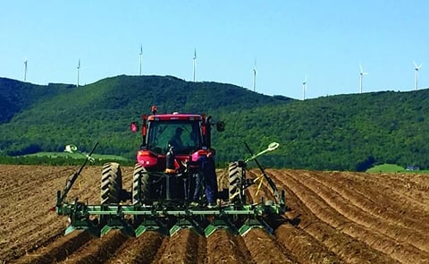 Soil fumigation in Wicklow, New Brunswick. The field is fumigated with chloropicrin in the fall of the 2015, as part of a trial McCain Foods is conducting with its processing potato growers on both sides of the border. (Courtesy: Triest Ag Group) Soil fumigation in Wicklow, New Brunswick. The field is fumigated with chloropicrin in the fall of the 2015, as part of a trial McCain Foods is conducting with its processing potato growers on both sides of the border. (Courtesy: Triest Ag Group)