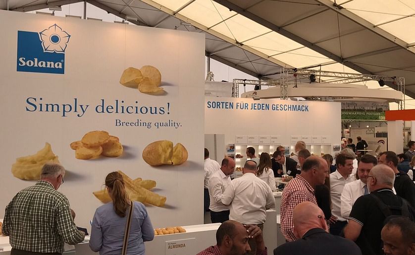 Solana presents new registrations at Weuthen Kartoffeltag and Potato Europe. Above the Solana booth at Potato Europe 2018