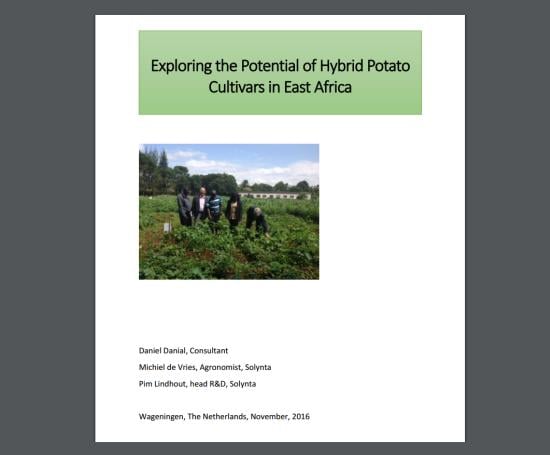 Solynta Report: Exploring the Potential of Hybrid Potato Cultivars in East Africa Solynta Report: Exploring the Potential of Hybrid Potato Cultivars in East Africa