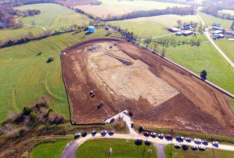 Aerial view of the site of the new Spray Dynamics building