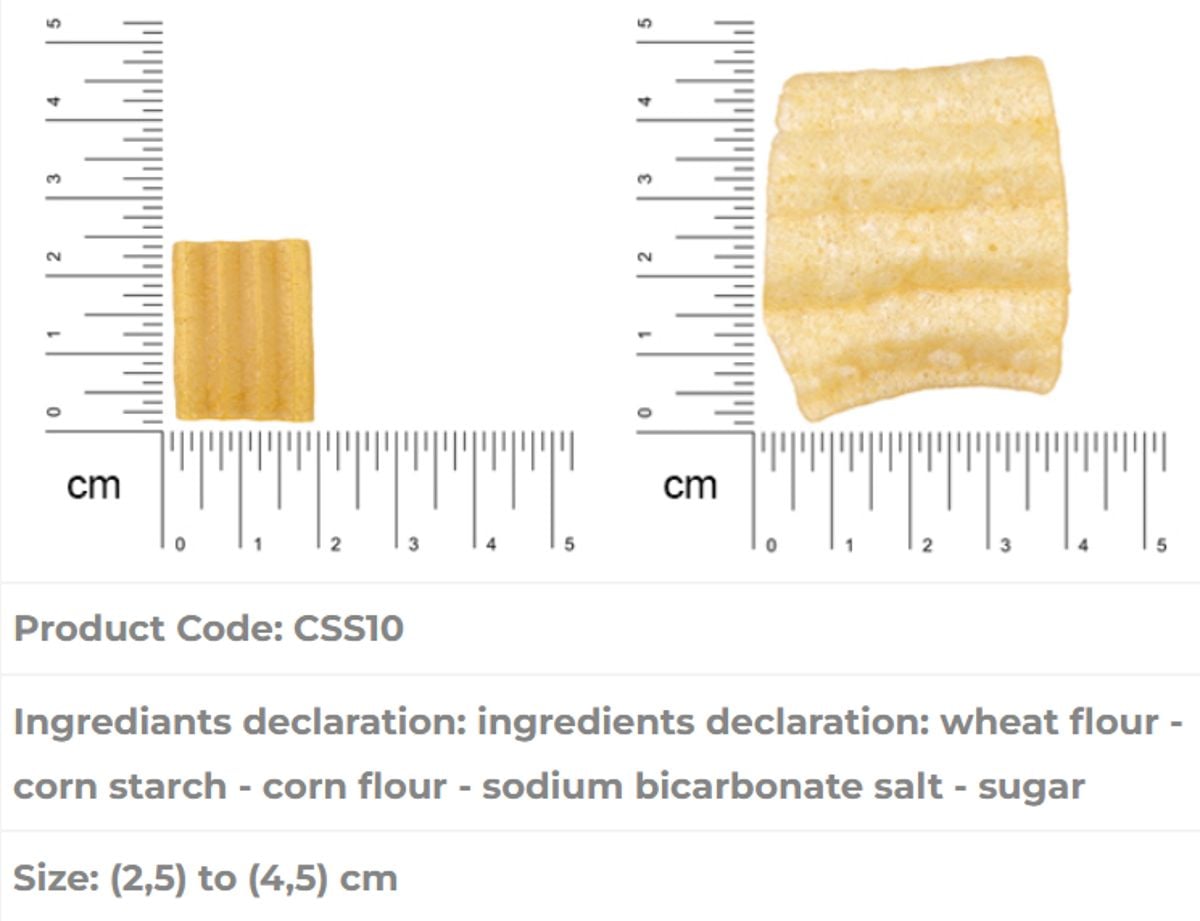 Almounajed Corn pellets (Squared Slice) Specifications