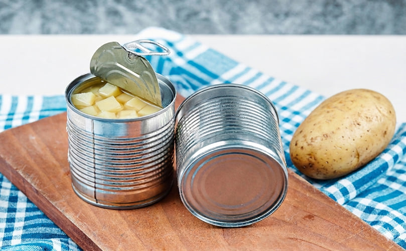 Shelf-Stable Potato Products in Airtight Cans Shelf-Stable Potato Products in Airtight Cans