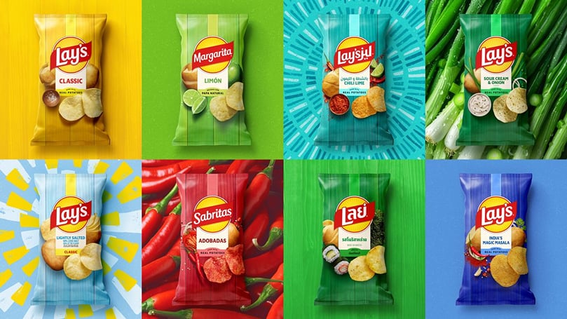 A global icon, reimagined — Lay’s new look celebrates its roots while uniting flavors from around the world under one vibrant design. A global icon, reimagined — Lay’s new look celebrates its roots while uniting flavors from around the world under one vibrant design.