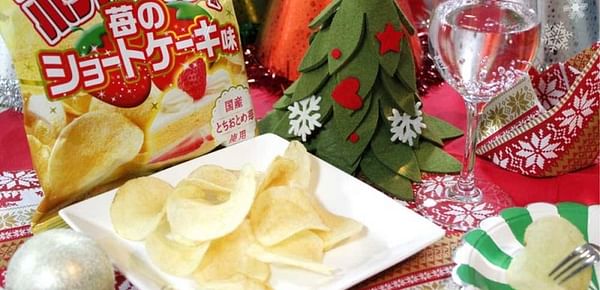 Latest potato chip flavour in Japan for Christmas: Strawberry Shortcake
