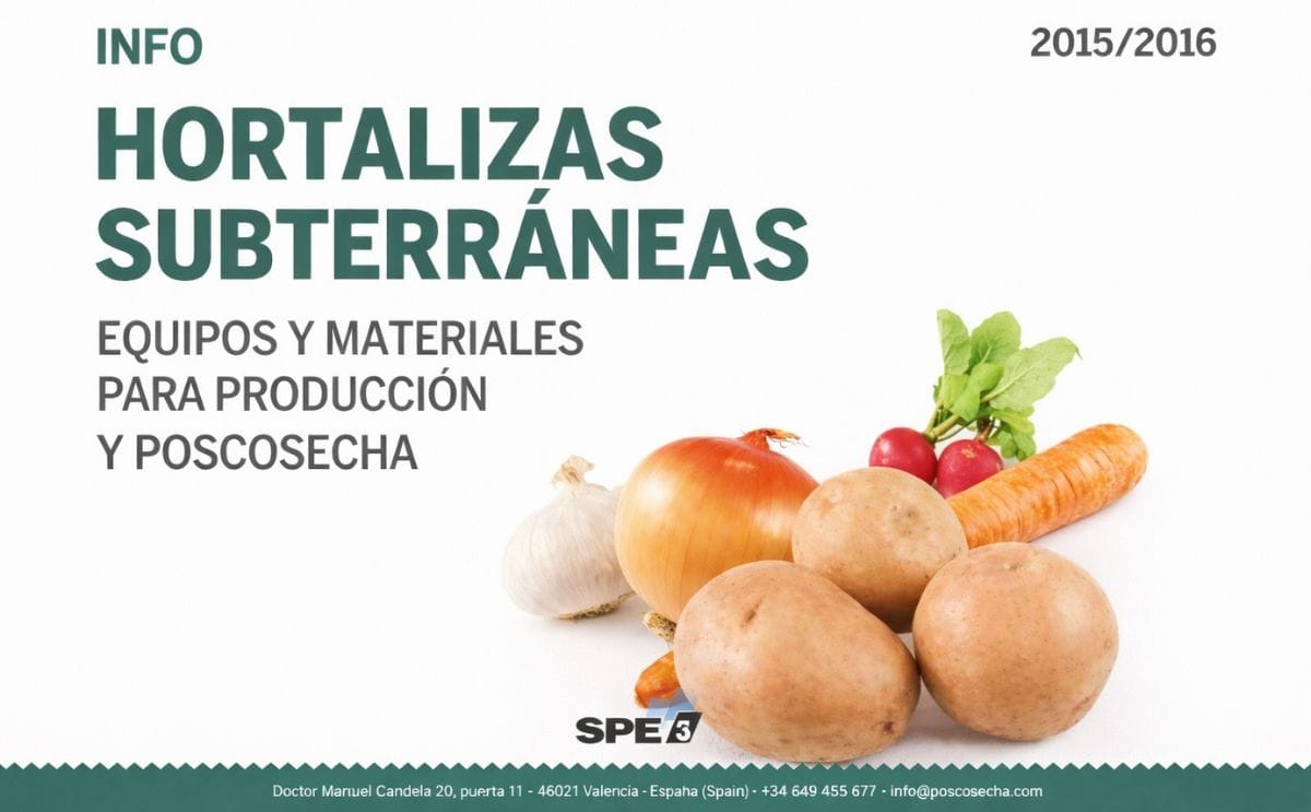 Equipos y materiales para producción y poscosecha de papa en España