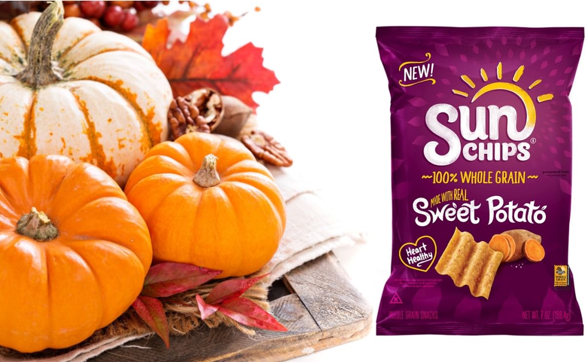 SunChips Sweet Potato is made with real sweet potato, 100 percent whole grains and no artificial flavors or preservatives and delivers a delightful flavor made from veggie ingredients.