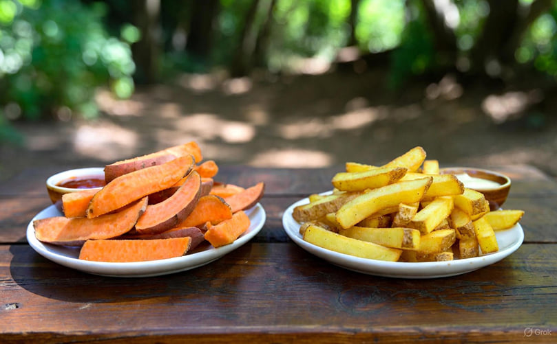 Sweet Potato Fries vs. Regular Fries Sweet Potato Fries vs. Regular Fries