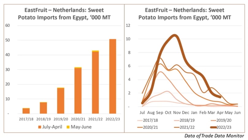 Graphical Representation of Sweet Potato Imports from Egypt Graphical Representation of Sweet Potato Imports from Egypt