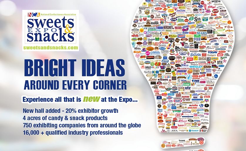The 2016 Expo will set an all-time record in volume of confectionery and snack products with more than 720 companies showcasing nearly four acres of product innovation.
