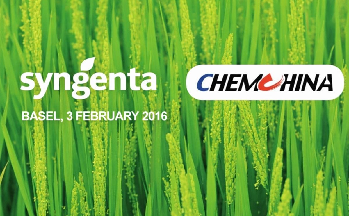ChemChina to acquire Syngenta at a value of over US$ 43 billion ChemChina to acquire Syngenta at a value of over US$ 43 billion