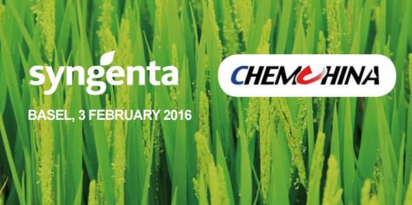 ChemChina to acquire Syngenta at a value of over US$ 43 billion