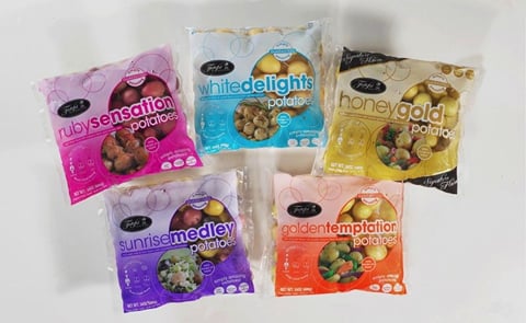 Five examples of Tasteful Selections bite-size potato products: rubysensation, whitedelights, honeygold, sunrisemedley and goldentemptation Five examples of Tasteful Selections bite-size potato products: rubysensation, whitedelights, honeygold, sunrisemedley and goldentemptation