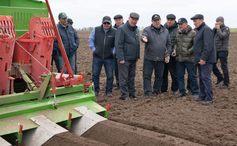 Interest in potatoes at the highest level: the president of the Russian Republic of Tatarstan, Rustam Minikhanov, is visiting a potato farm in Arsk (Courtesy: President of Republic of Tatarstan) Interest in potatoes at the highest level: the president of the Russian Republic of Tatarstan, Rustam Minikhanov, is visiting a potato farm in Arsk (Courtesy: President of Republic of Tatarstan)