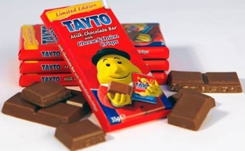 Tayto launches Chocolate bar with cheese and onion chips Tayto launches Chocolate bar with cheese and onion chips