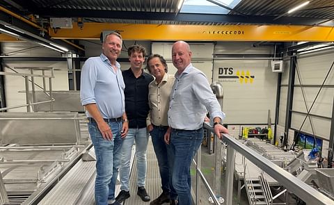 (LR) Peter van der Stouwe Sales Director at DutchTecSource, Vincent Wunnink, Finance Director (CFO) at DutchTecSource, Marco Peeters, Director of Operations at Romonta and Lode De Boe Co-Owner of Sticomax (LR) Peter van der Stouwe Sales Director at DutchTecSource, Vincent Wunnink, Finance Director (CFO) at DutchTecSource, Marco Peeters, Director of Operations at Romonta and Lode De Boe Co-Owner of Sticomax