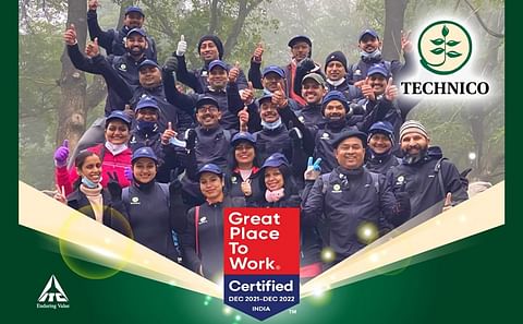Minituber specialist Technico Agri Sciences Ltd - a wholly-owned subsidiary of ITC Limited - is now certified as a Great Place to Work