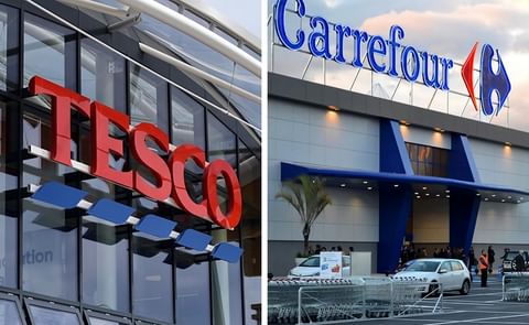 The two largest European Supermarket groups, Tesco (United Kingdom) and Carrefour (France) are announcing their intention to enter into a long-term, strategic alliance. The move is seen as part of their effort to cut costs as they step up their assault on The two largest European Supermarket groups, Tesco (United Kingdom) and Carrefour (France) are announcing their intention to enter into a long-term, strategic alliance. The move is seen as part of their effort to cut costs as they step up their assault on