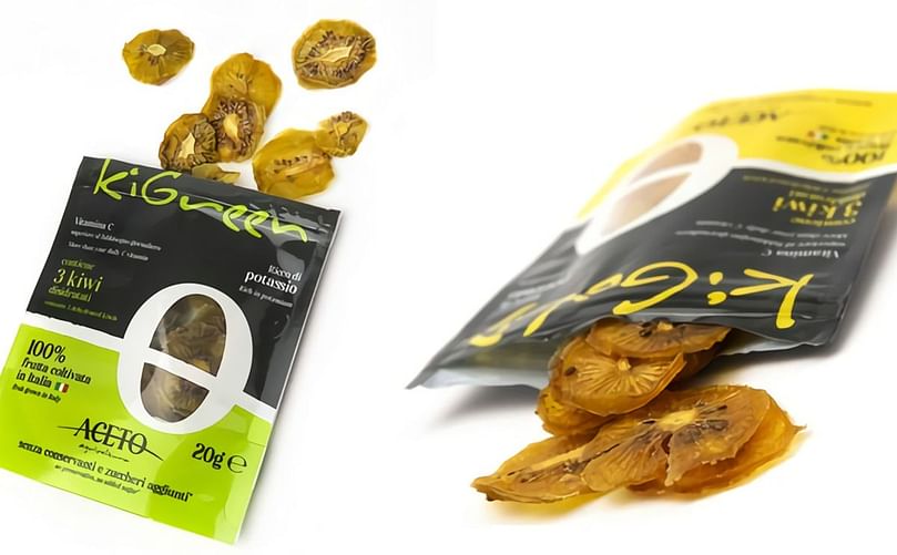 The 20-gram bag of kiwi chips is an ideal takeaway snack