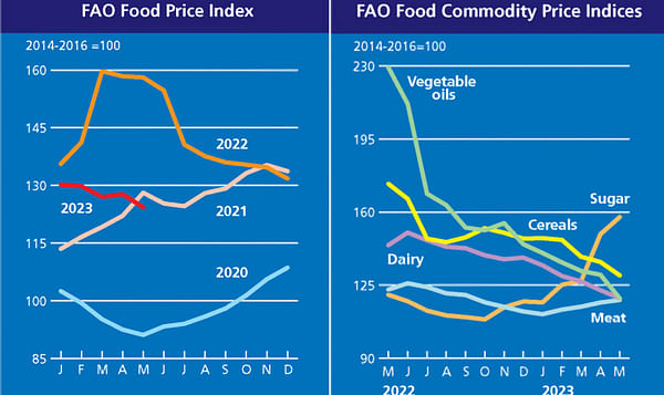 The FAO Food Price Index back to its downward trend in May