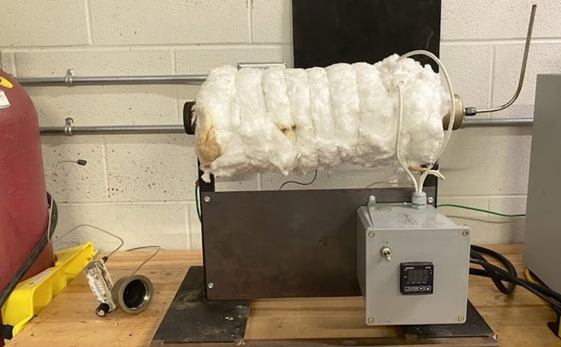 The potato and sawdust gasification chamber used in the simulation is significantly smaller than the laboratory chamber Hu and her colleagues anticipate building following funding from multiple levels of government. (Courtesy:Salt Wire) The potato and sawdust gasification chamber used in the simulation is significantly smaller than the laboratory chamber Hu and her colleagues anticipate building following funding from multiple levels of government. (Courtesy:Salt Wire)