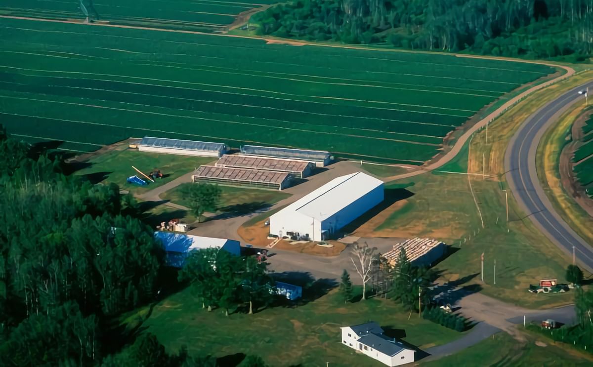 The Starks Early Generation Seed Potato Farm west of Rhinelander, Wis., is seen in this undated aerial photo. Courtesy: Wolfgang Hoffmann/UW–Madison CALS.