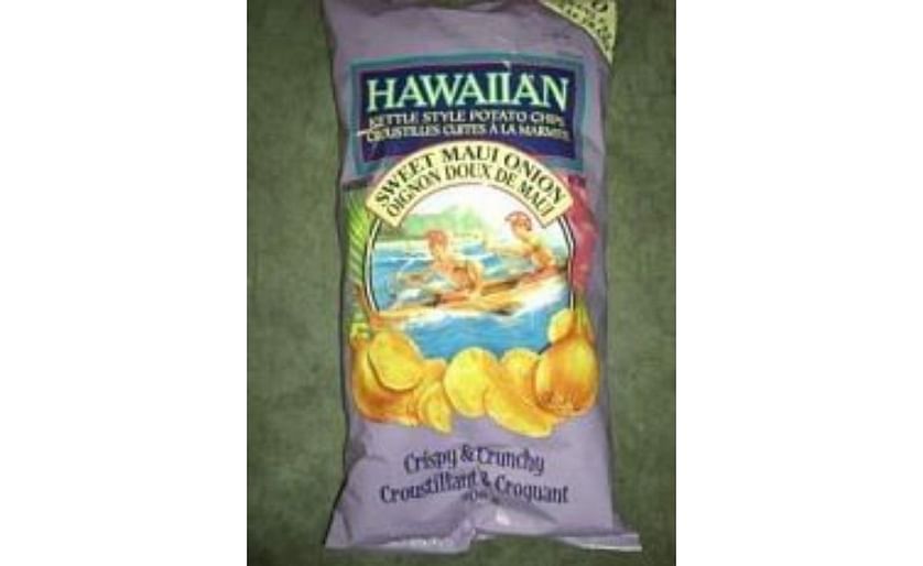 Hawaiian Kettle Style Potato Chips, Sweet Maui Onion, May contain Salmonella bacteria
