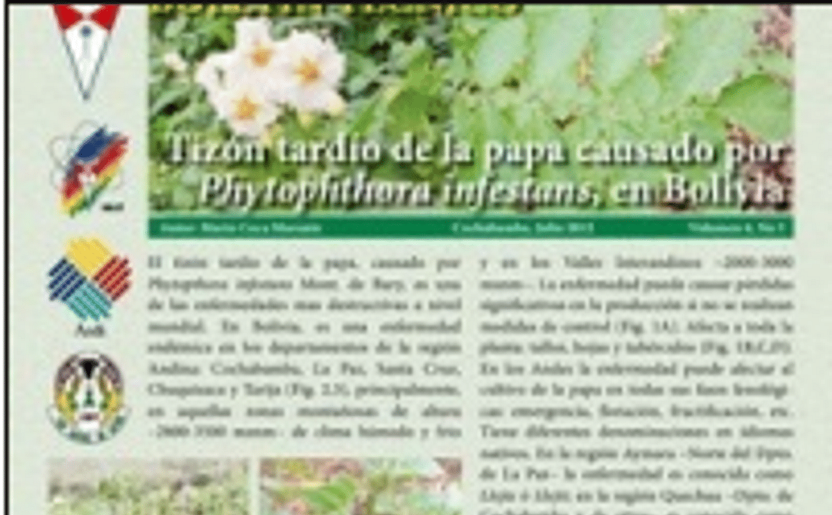 El tizón tardio de la papa causado por Phytophtora infestans, en Bolivia