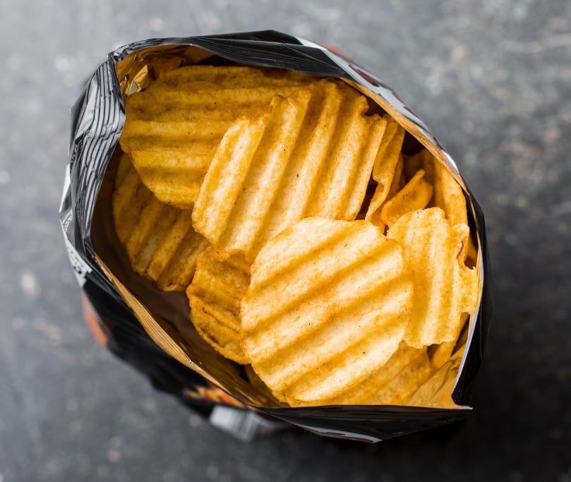Pack the big chips in large bags and use the smaller chips for your smaller packs Pack the big chips in large bags and use the smaller chips for your smaller packs