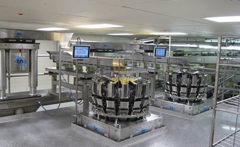 View on part of the new packaging machines at snack manufacturer and co-packer Keystone Food Products View on part of the new packaging machines at snack manufacturer and co-packer Keystone Food Products