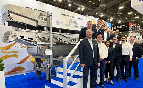 The TNA Solutions team at PACK EXPO Las Vegas 2025, standing alongside the tna conti-pro PEL 3 fryer as they showcased the company’s latest integrated processing and packaging innovations. The TNA Solutions team at PACK EXPO Las Vegas 2025, standing alongside the tna conti-pro PEL 3 fryer as they showcased the company’s latest integrated processing and packaging innovations.