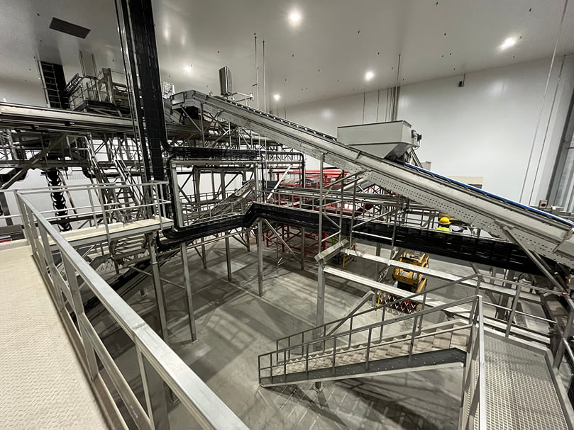 Grisnich receiving, cleaning and sorting plant in China Grisnich receiving, cleaning and sorting plant in China