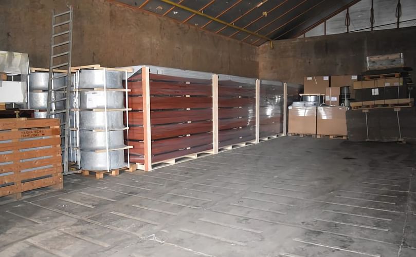 Equipment is being prepared for shipment to Russia. Equipment is being prepared for shipment.