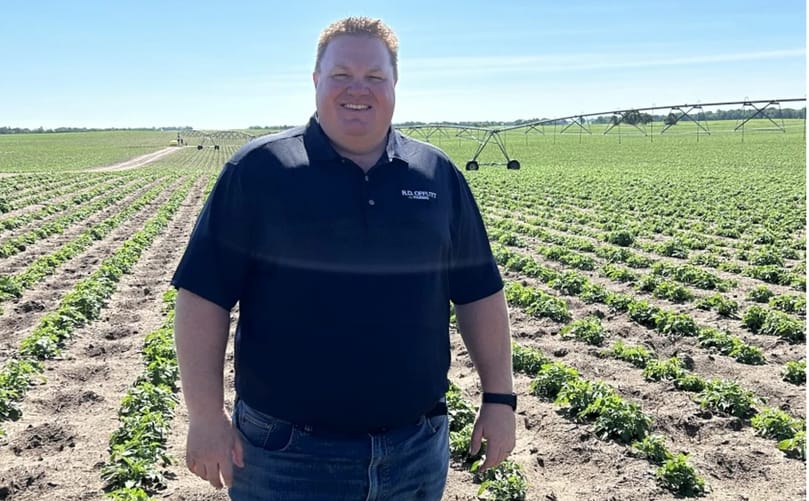 Tom Ryan, President of R.D. Offutt Farms in the field Tom Ryan, President of R.D. Offutt Farms in the field