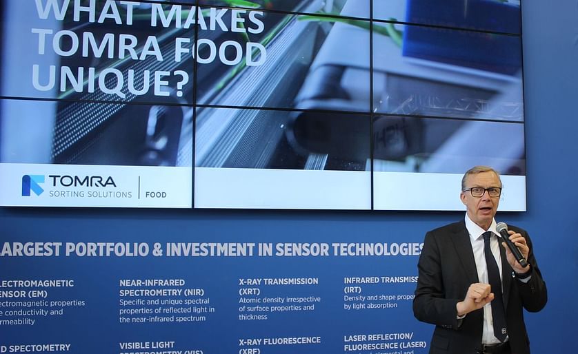 Stefan Ranstrand, TOMRA’s President and Chief Executive Officer, chose Fruit Logistica 2019 to give a speech on TOMRA Food’s exhibition stand about the company’s unique offering, values, and future aspirations.