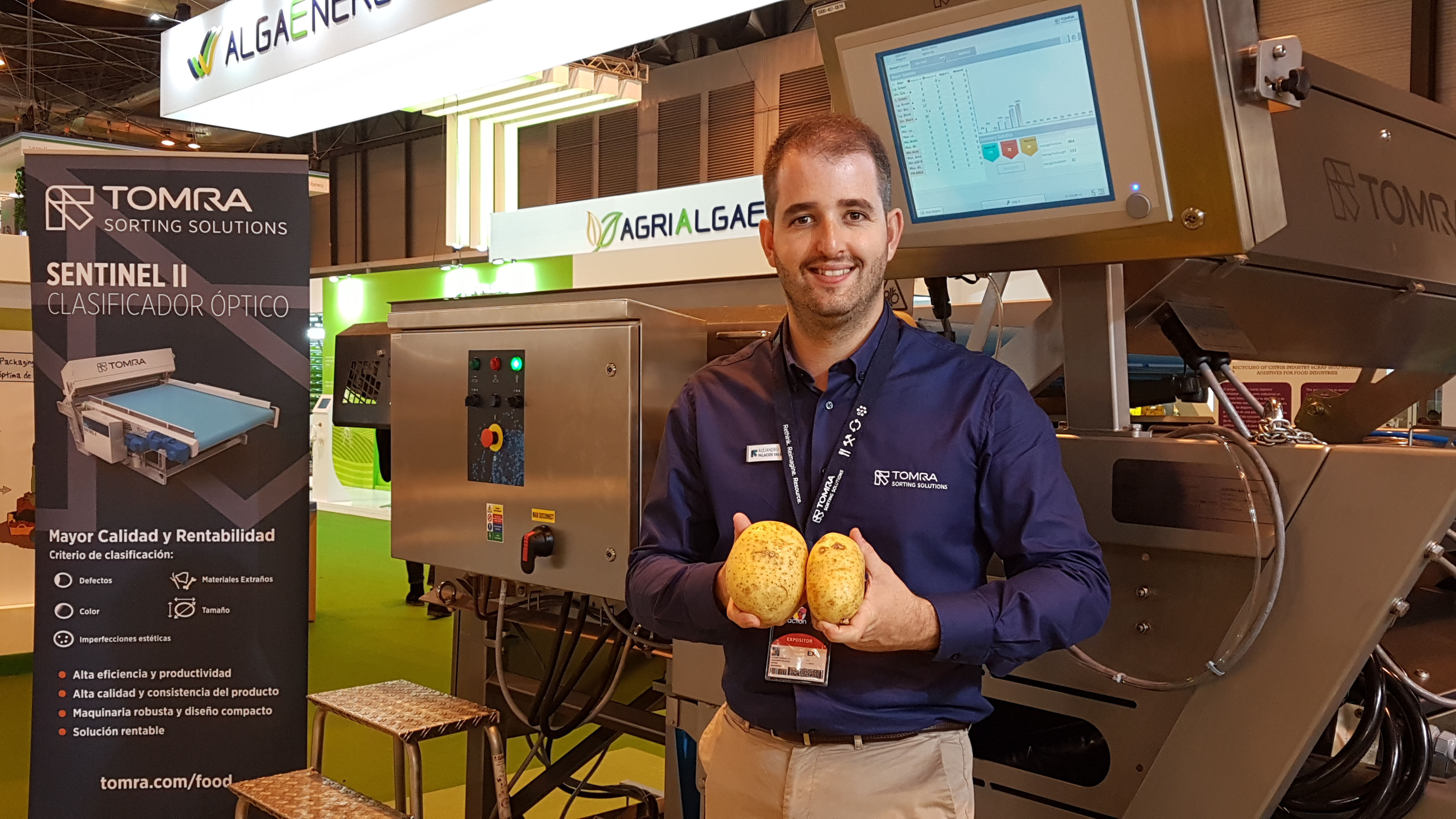 Alejandro Palacios, Director de ventas de TOMRA Sorting Food para España y Portugal en la 9ª edición de la Feria Internacional del Sector de Frutas y Hortalizas, Fruit Attraction