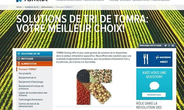 TOMRA launches French language version of its website