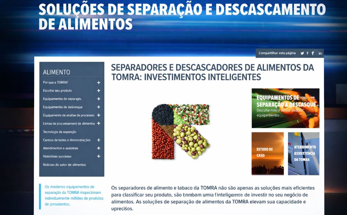 TOMRA Sorting Food has launched its Portuguese website, which can be found at https://www.tomra.com/pt/food.