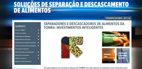 TOMRA Sorting Food has launched its Portuguese website