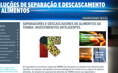 TOMRA Sorting Food has launched its Portuguese website, which can be found at https://www.tomra.com/pt/food.