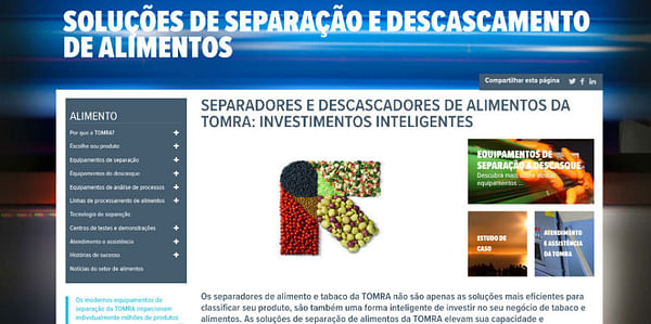 TOMRA Sorting Food has launched its Portuguese website