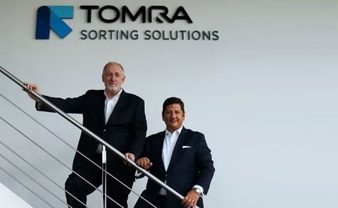Ashley Hunter, head of TOMRA Sorting Food (left) and Thomas Molnar, global sales and marketing communications director (right) Ashley Hunter, head of TOMRA Sorting Food (left) and Thomas Molnar, global sales and marketing communications director (right)